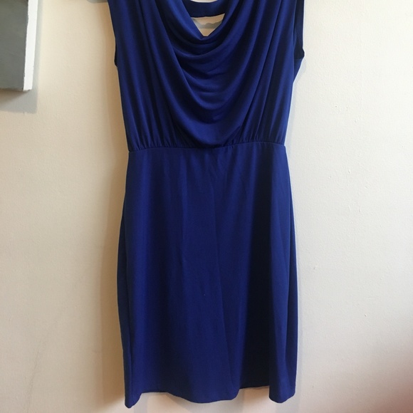 Blue Draped Dress - Picture 2 of 3